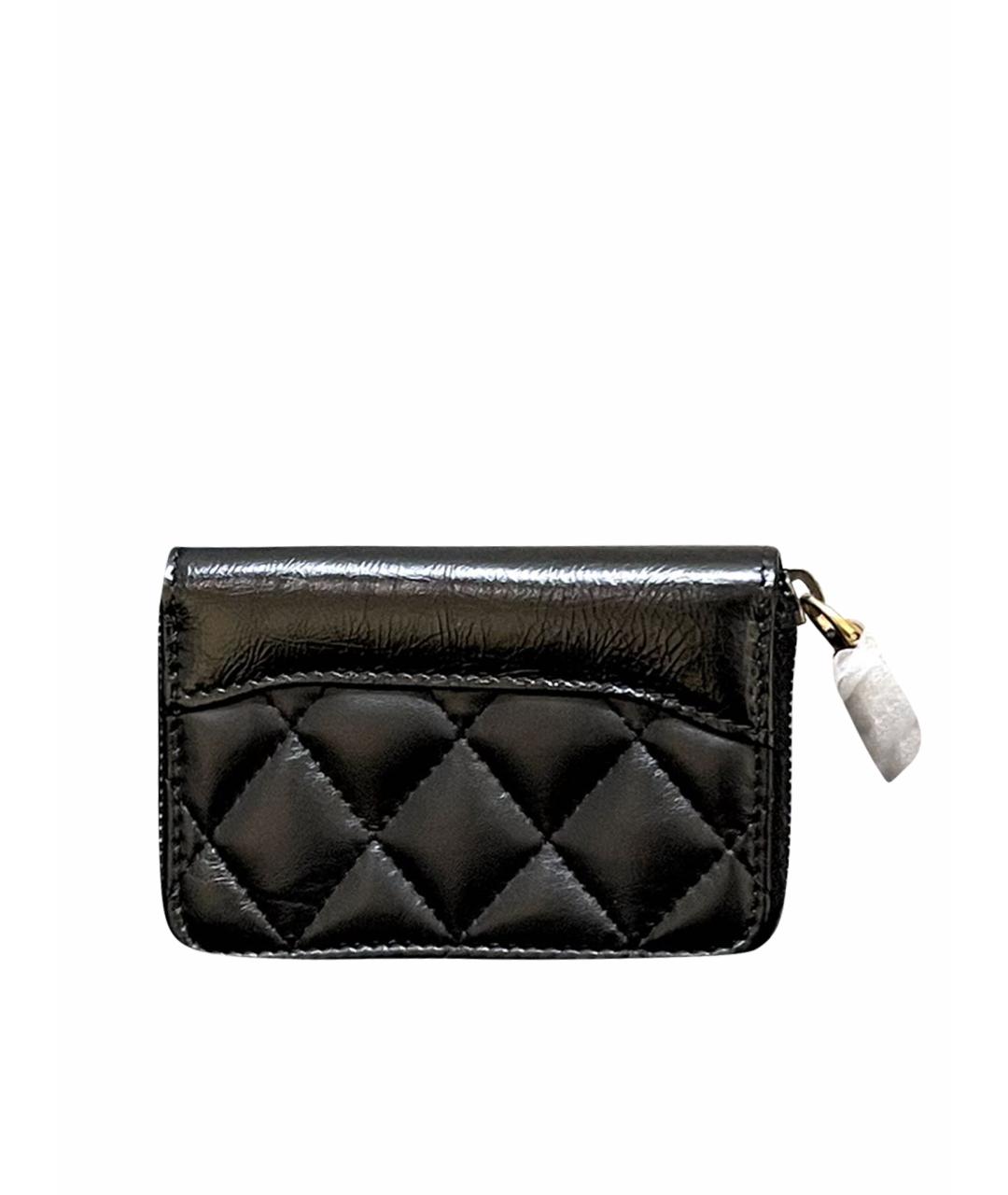 CHANEL Черный кожаный кошелек, фото 1