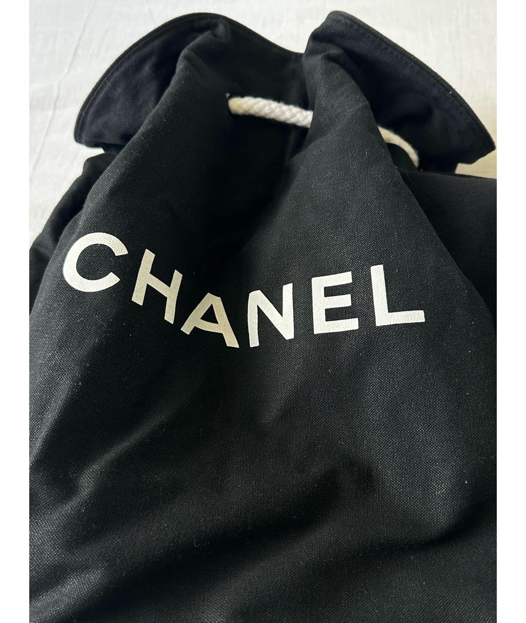 CHANEL Черный тканевый рюкзак, фото 4