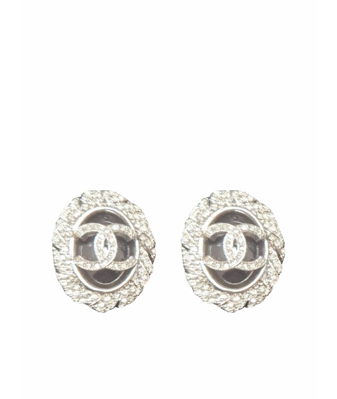 CHANEL Серебряные металлические серьги, фото 1