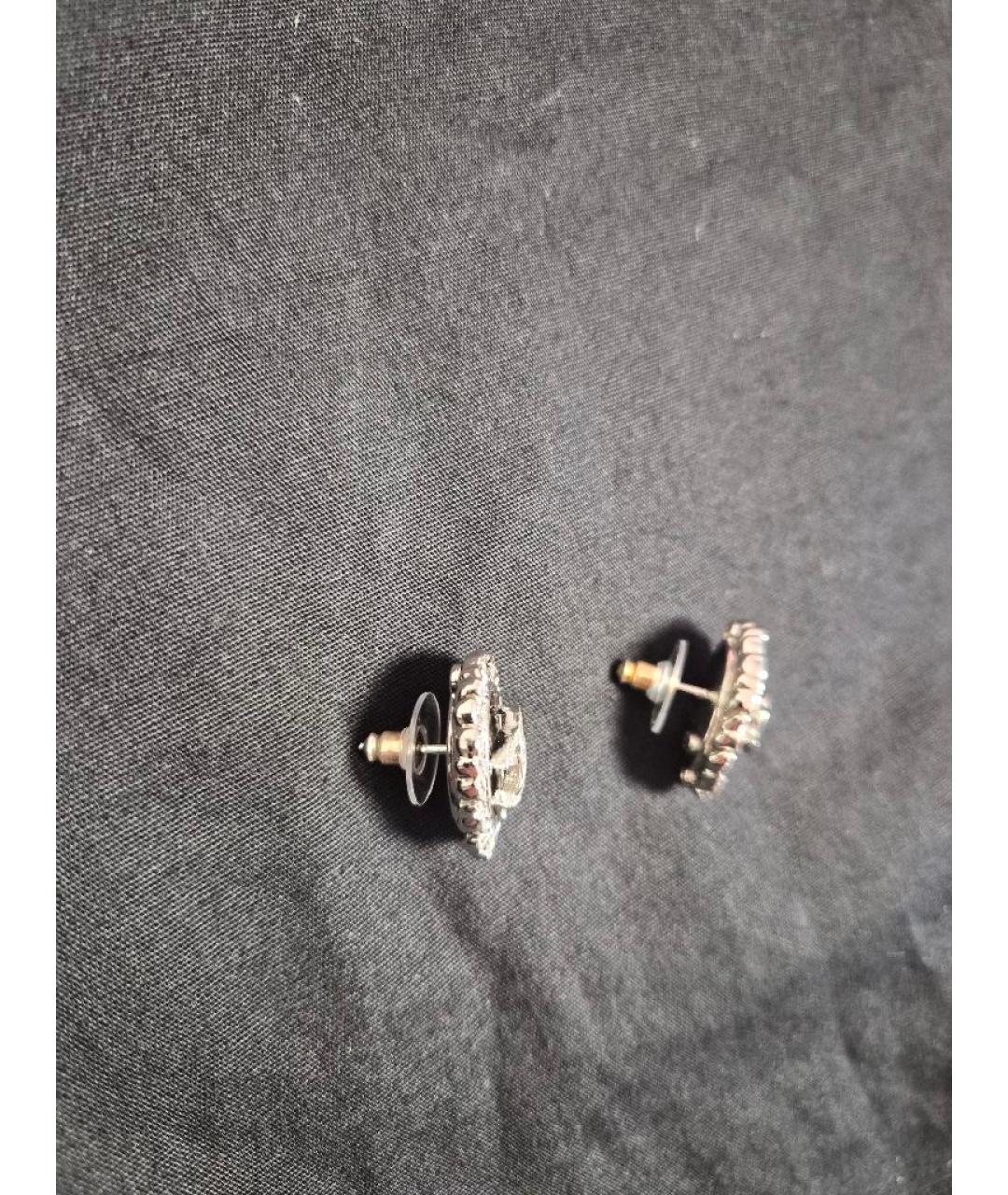 CHANEL Серебряные металлические серьги, фото 3