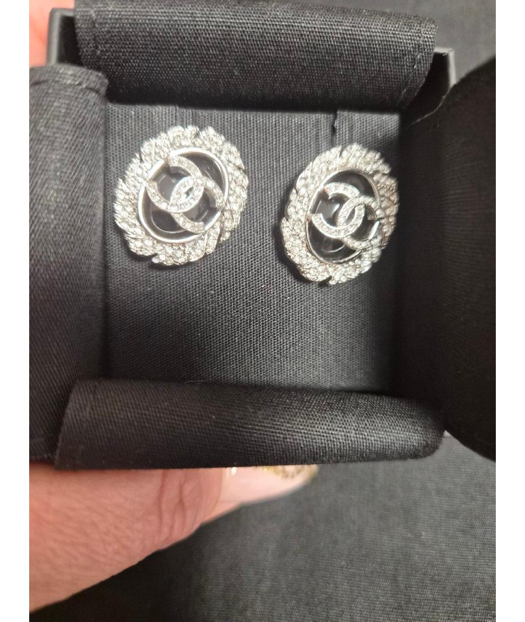 CHANEL Серебряные металлические серьги, фото 5