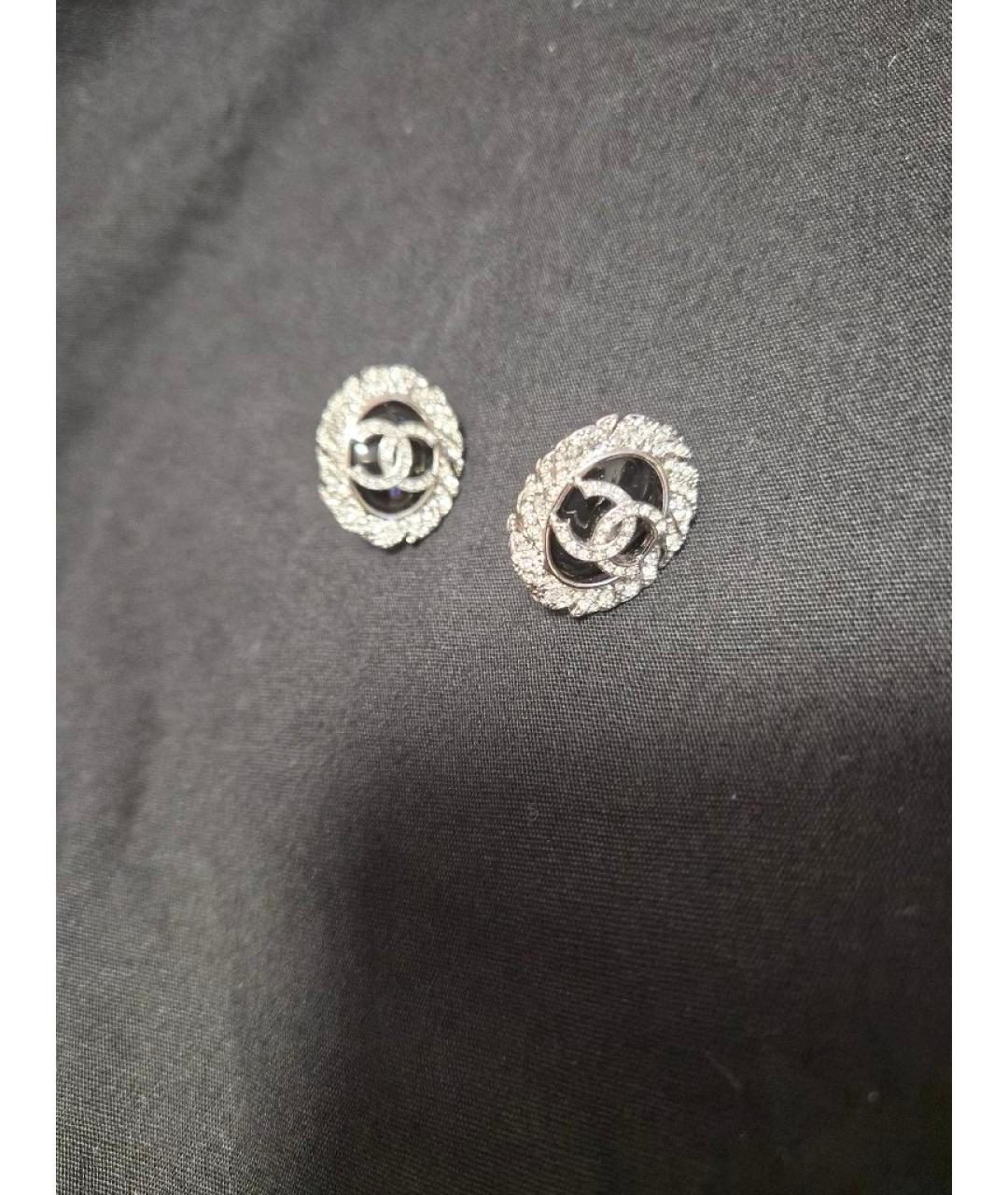 CHANEL Серебряные металлические серьги, фото 2