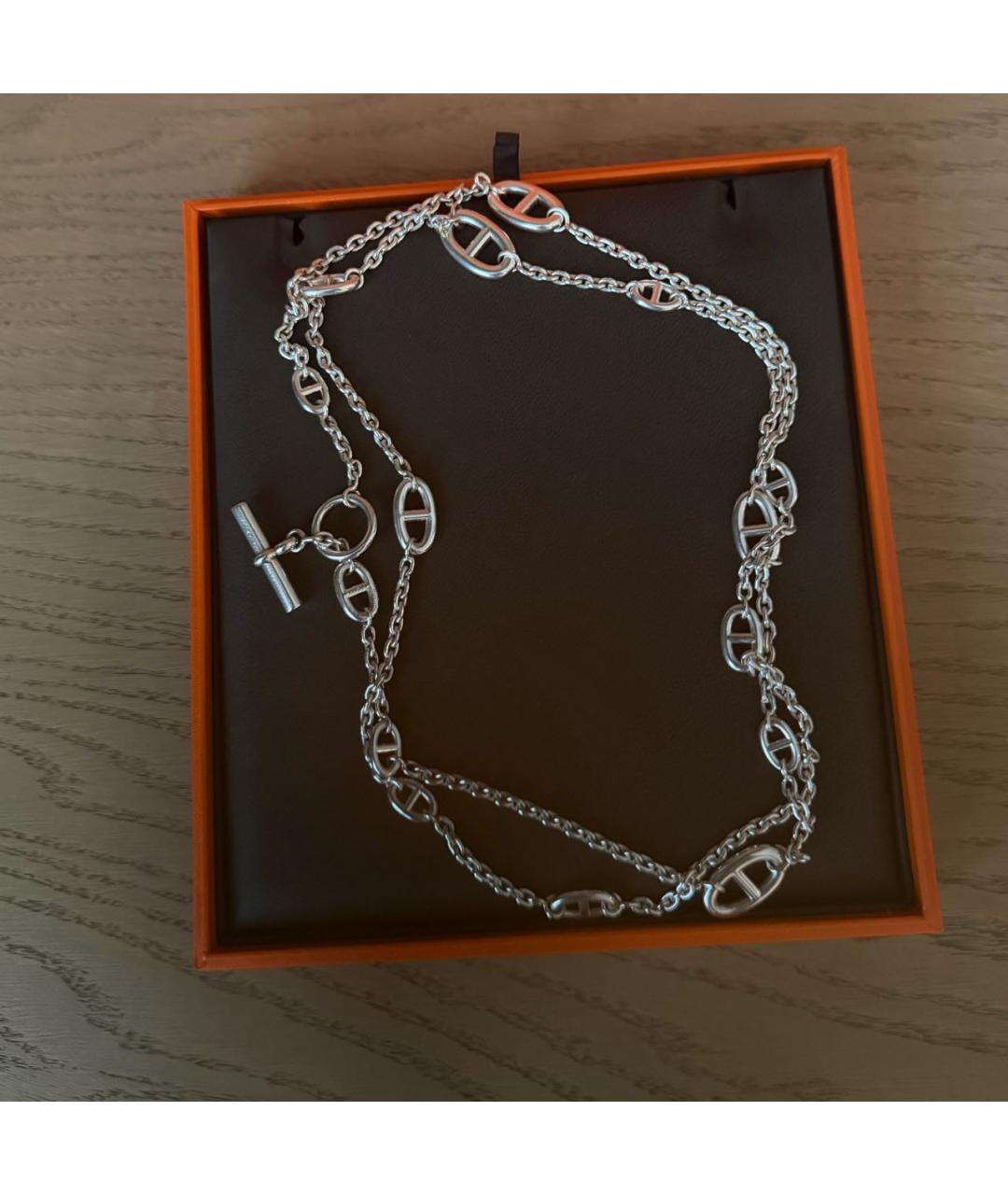 HERMES Серебряное серебряное колье, фото 3