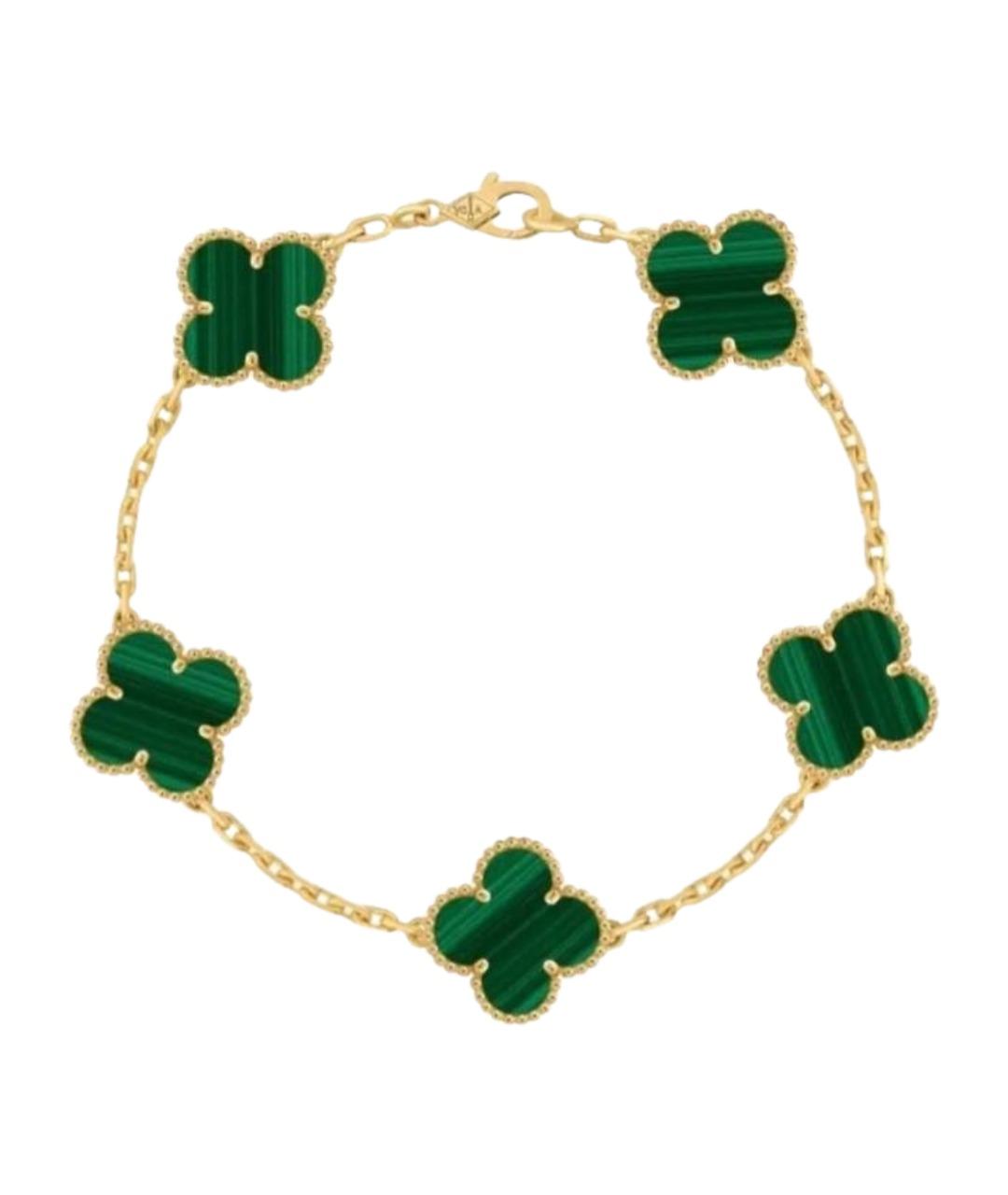 VAN CLEEF & ARPELS Зеленый браслет из желтого золота, фото 1