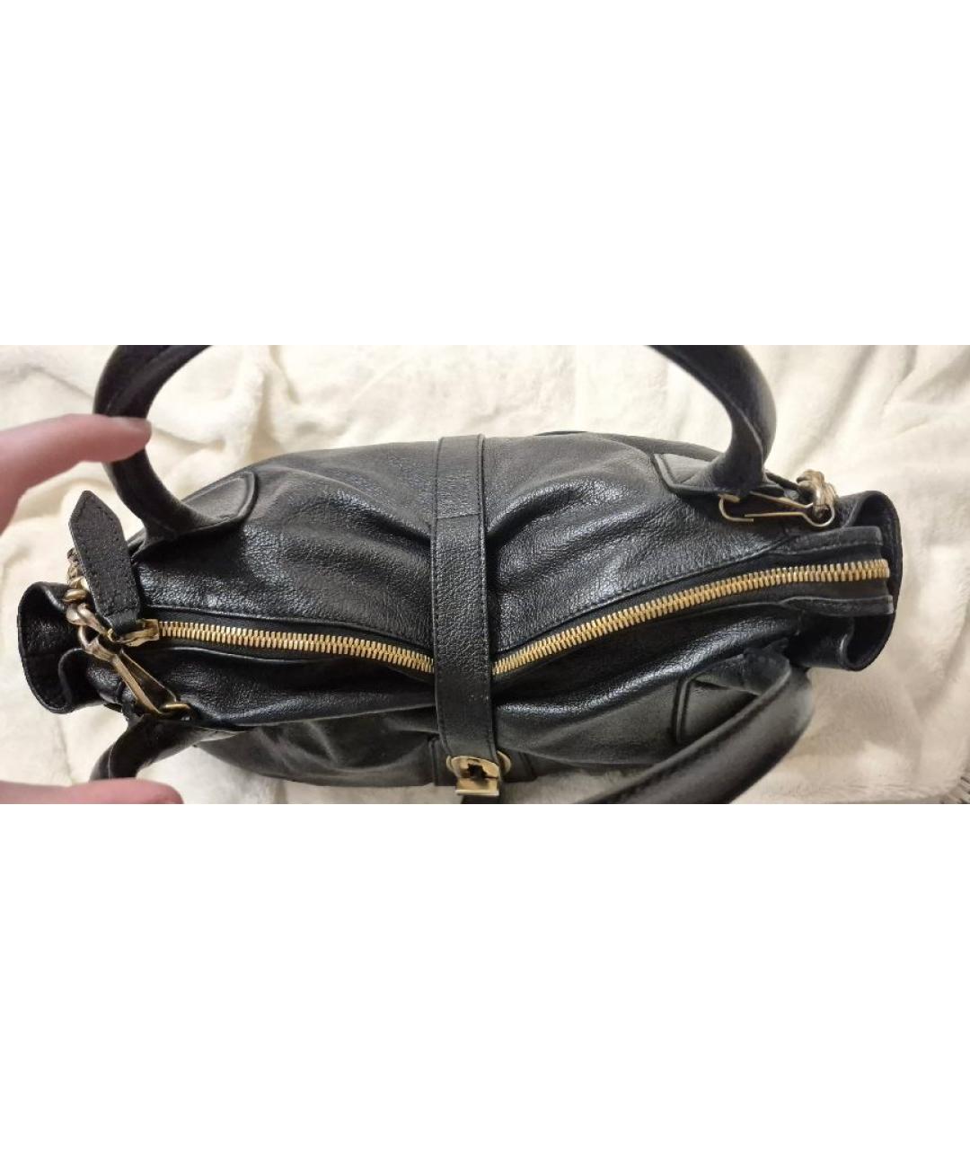 BURBERRY Черная кожаная сумка через плечо, фото 4