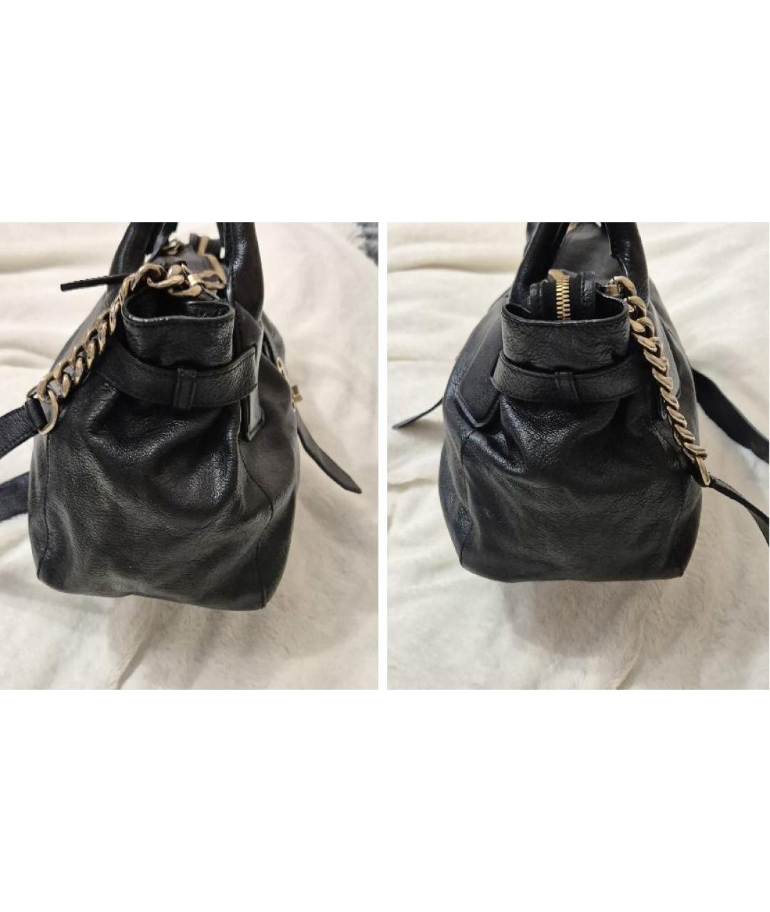 BURBERRY Черная кожаная сумка через плечо, фото 2