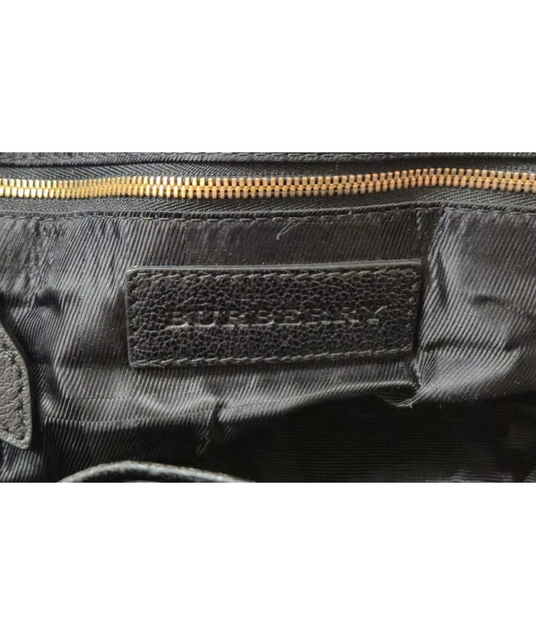 BURBERRY Черная кожаная сумка через плечо, фото 9