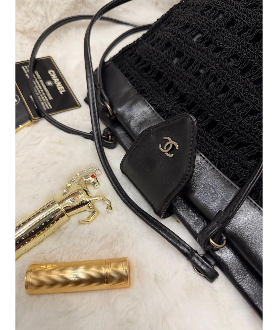 CHANEL Черная сумка тоут, фото 6