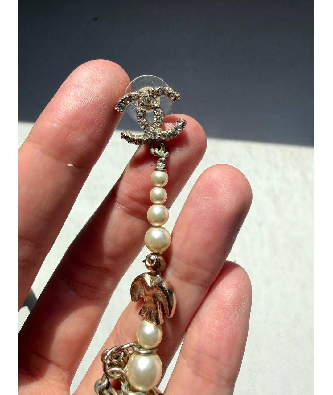 CHANEL Золотые серьги, фото 7