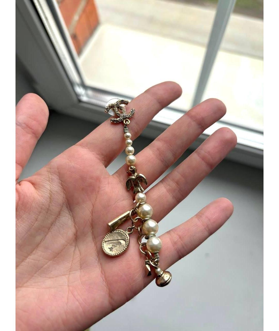CHANEL Золотые серьги, фото 3