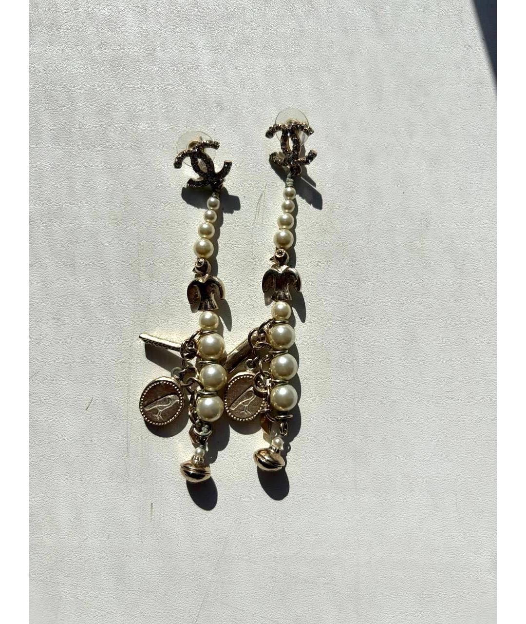 CHANEL Золотые серьги, фото 9