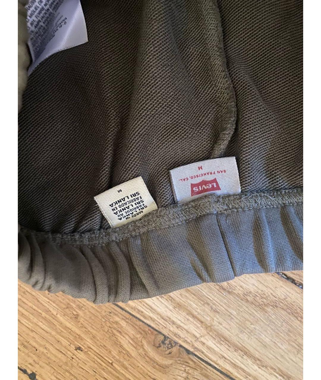 LEVI'S Хаки хлопковые спортивные брюки и шорты, фото 3