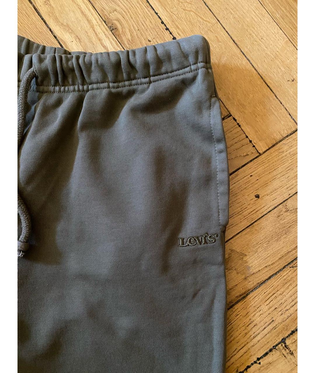 LEVI'S Хаки хлопковые спортивные брюки и шорты, фото 5