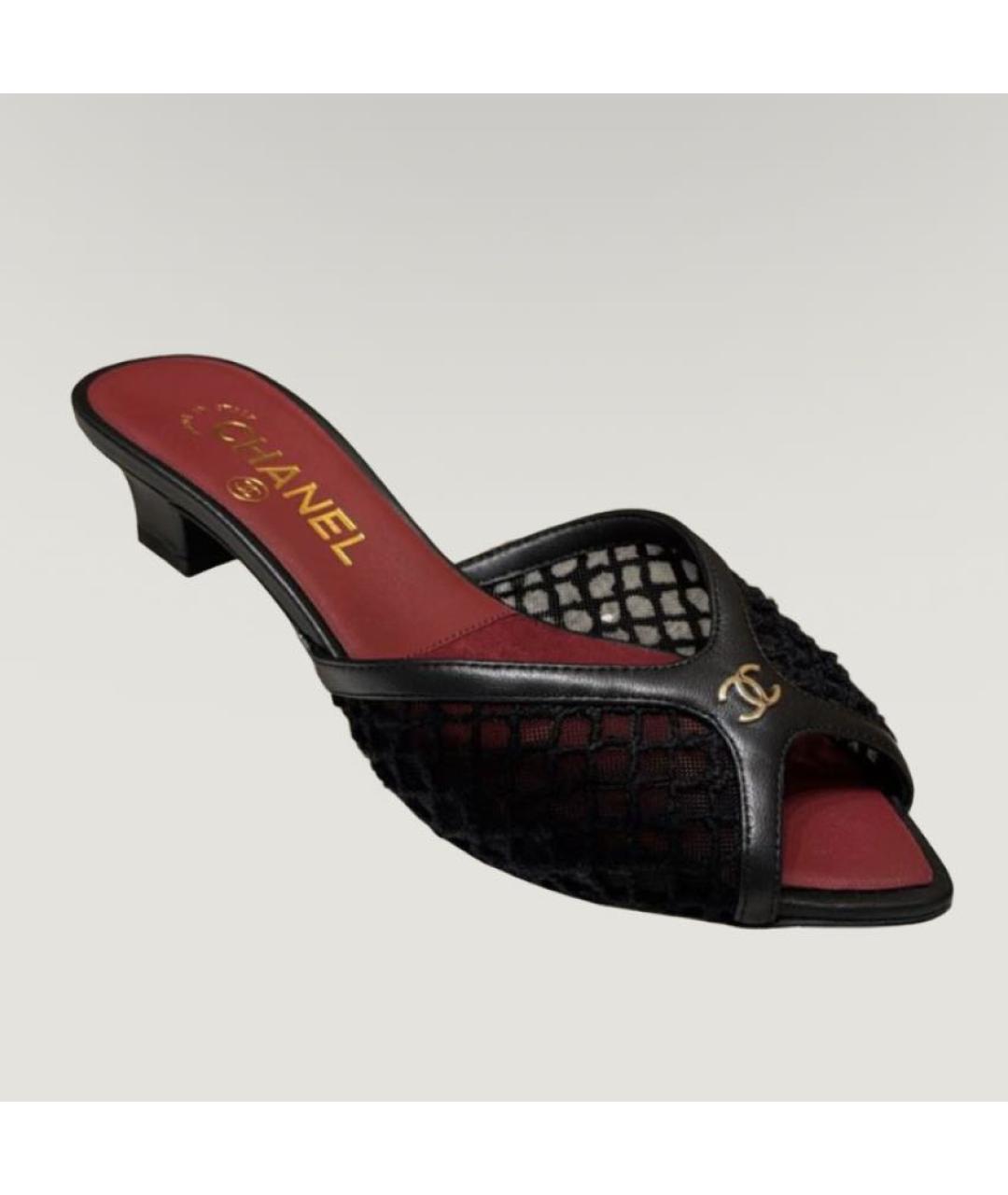 CHANEL Черные мюли, фото 5