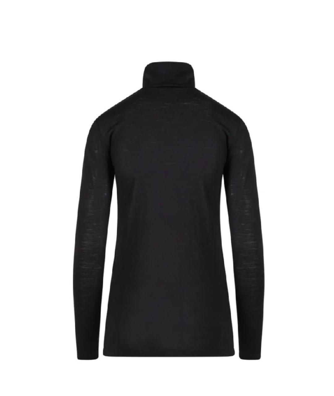 JIL SANDER Черная шерстяная водолазка, фото 2