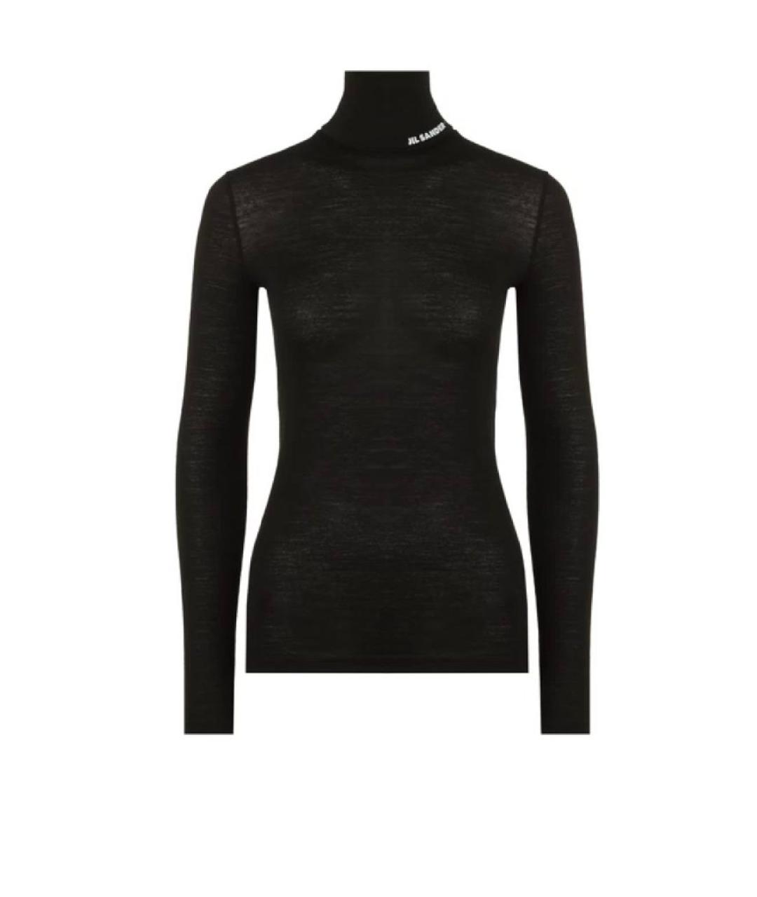 JIL SANDER Черная шерстяная водолазка, фото 1