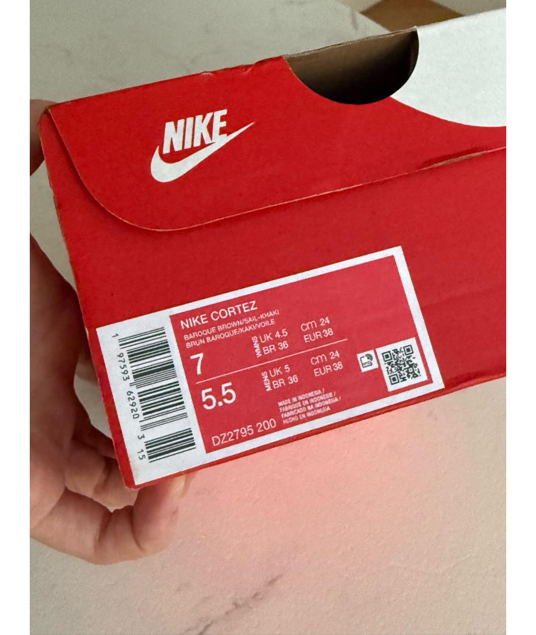 NIKE Коричневые замшевые кроссовки, фото 8