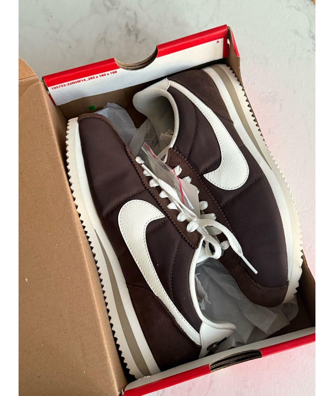 NIKE Коричневые замшевые кроссовки, фото 4