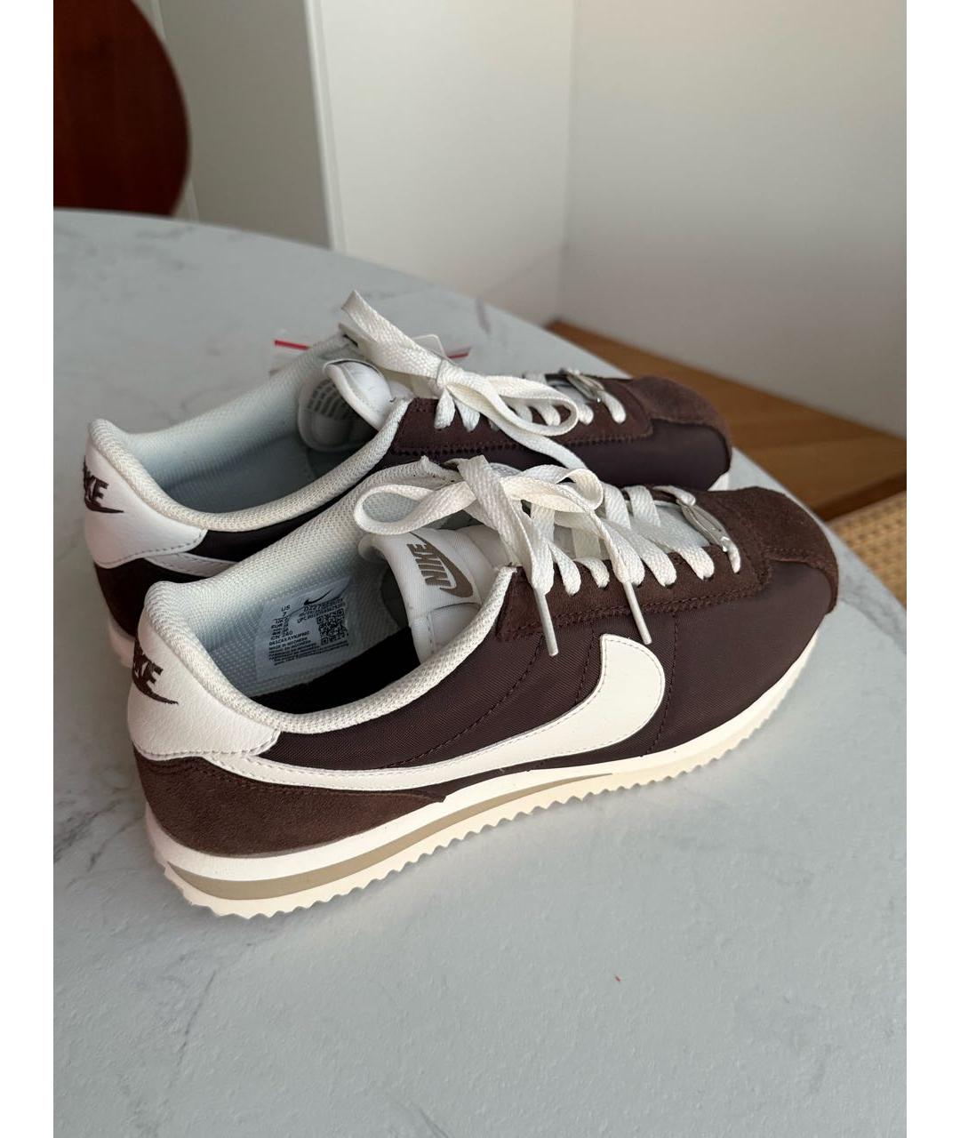 NIKE Коричневые замшевые кроссовки, фото 3