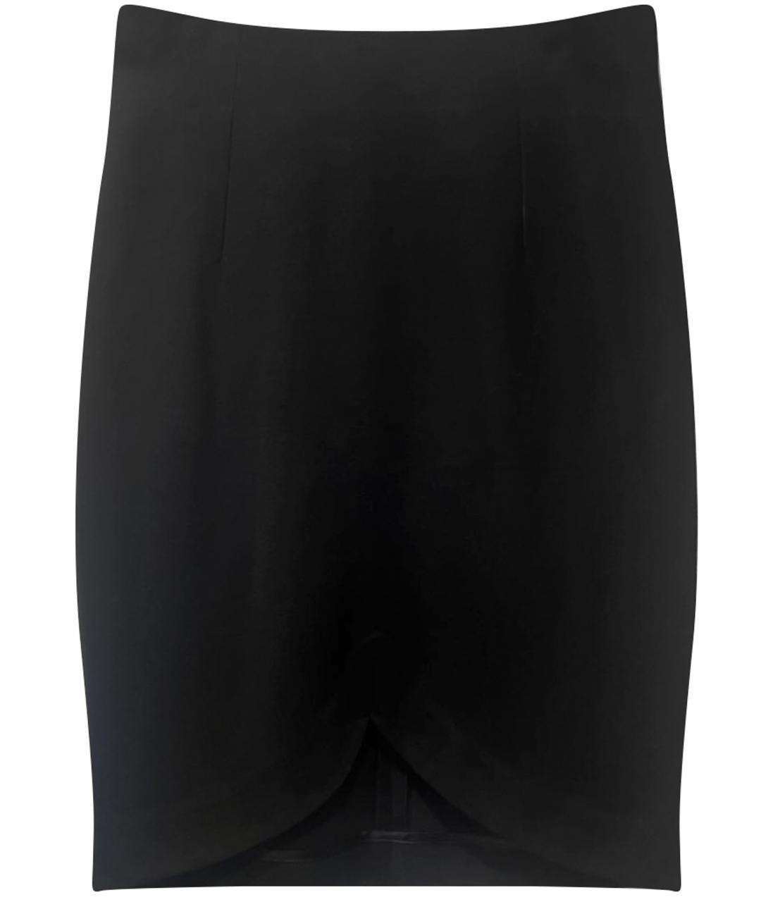BLUMARINE Черная вискозная юбка миди, фото 1