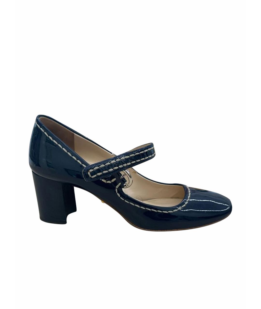 PRADA Синие туфли из лакированной кожи, фото 1