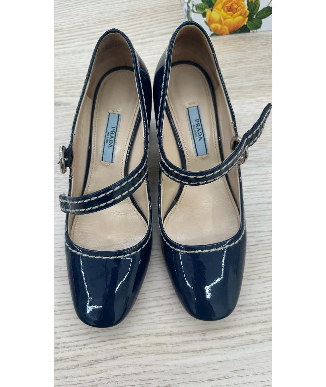 PRADA Синие туфли из лакированной кожи, фото 2
