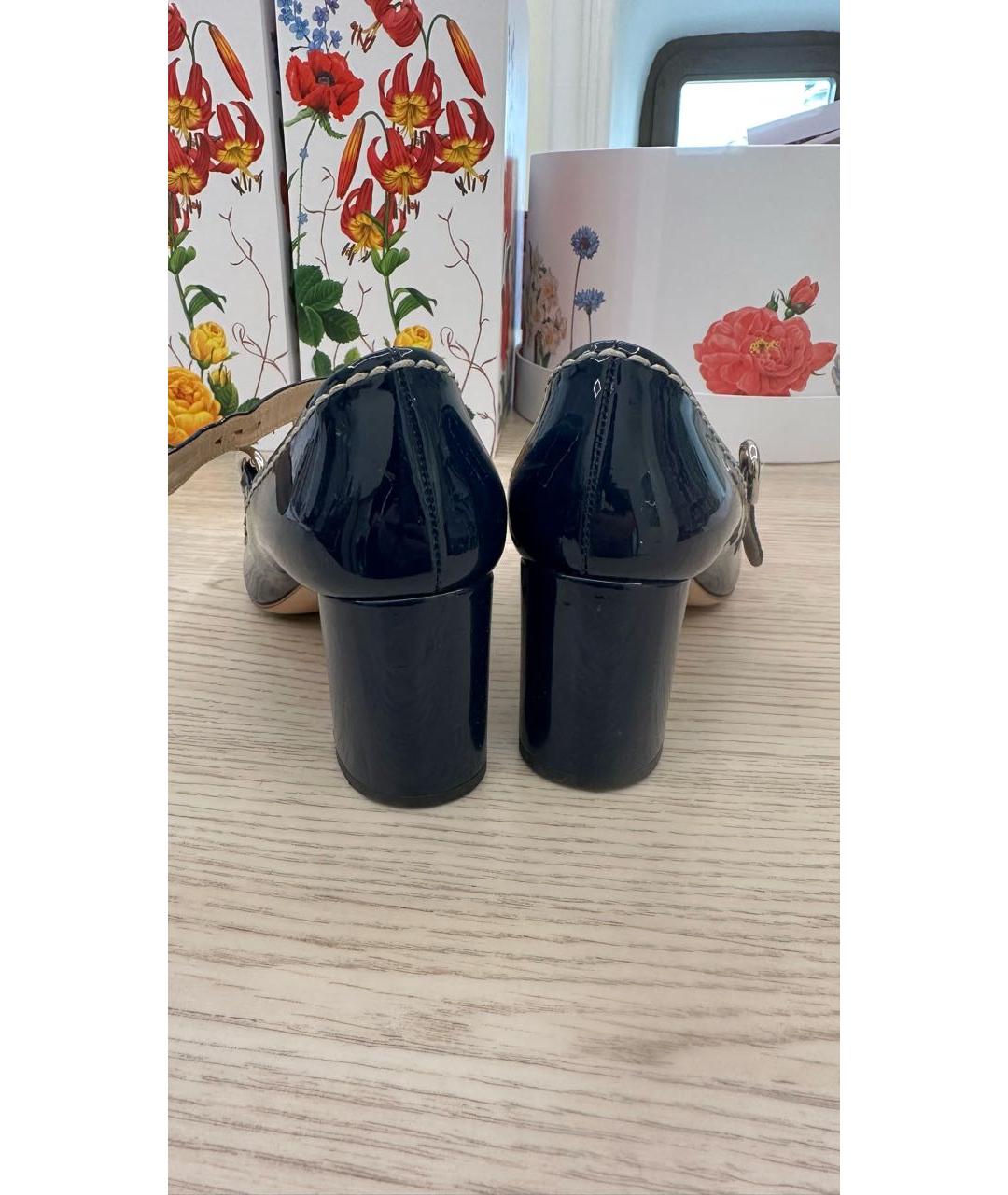 PRADA Синие туфли из лакированной кожи, фото 3