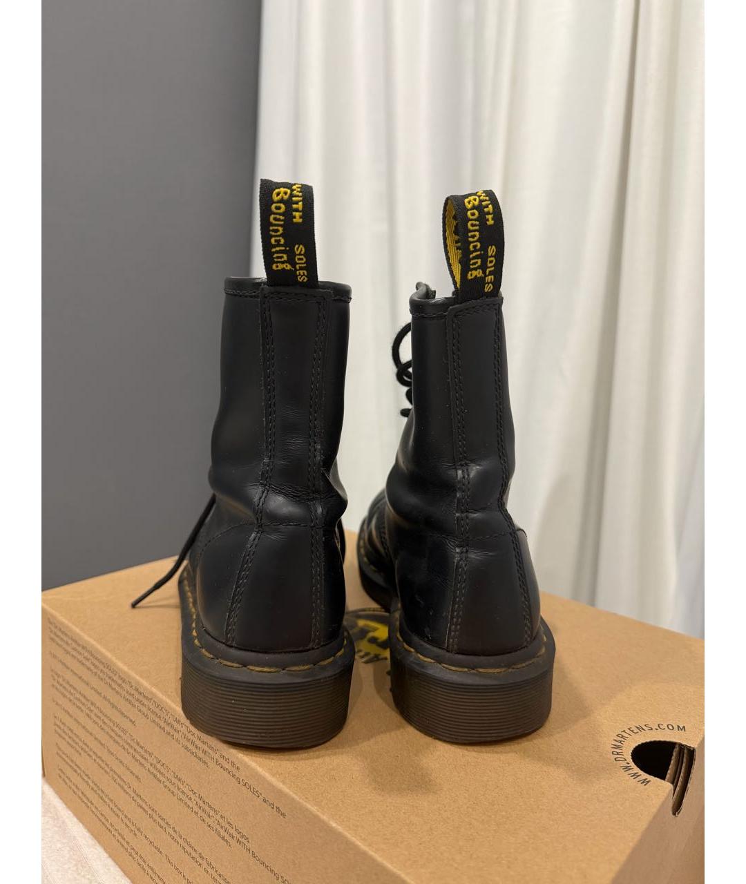 DR. MARTENS Черные кожаные ботинки, фото 4