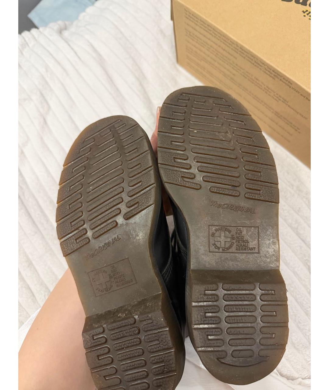 DR. MARTENS Черные кожаные ботинки, фото 8