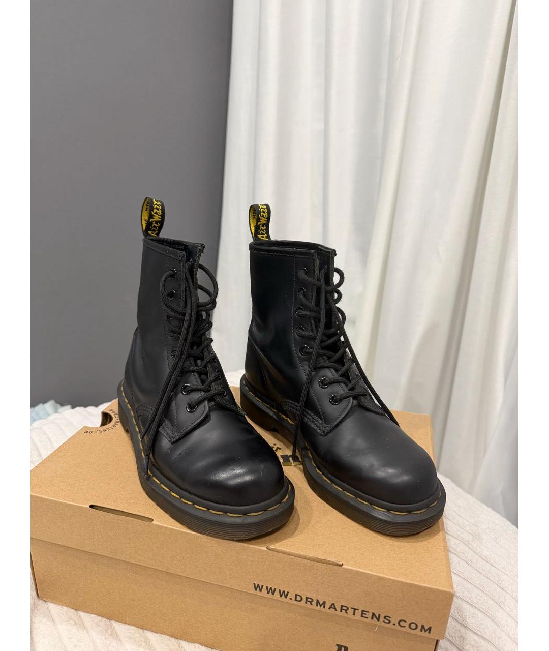 DR. MARTENS Черные кожаные ботинки, фото 3