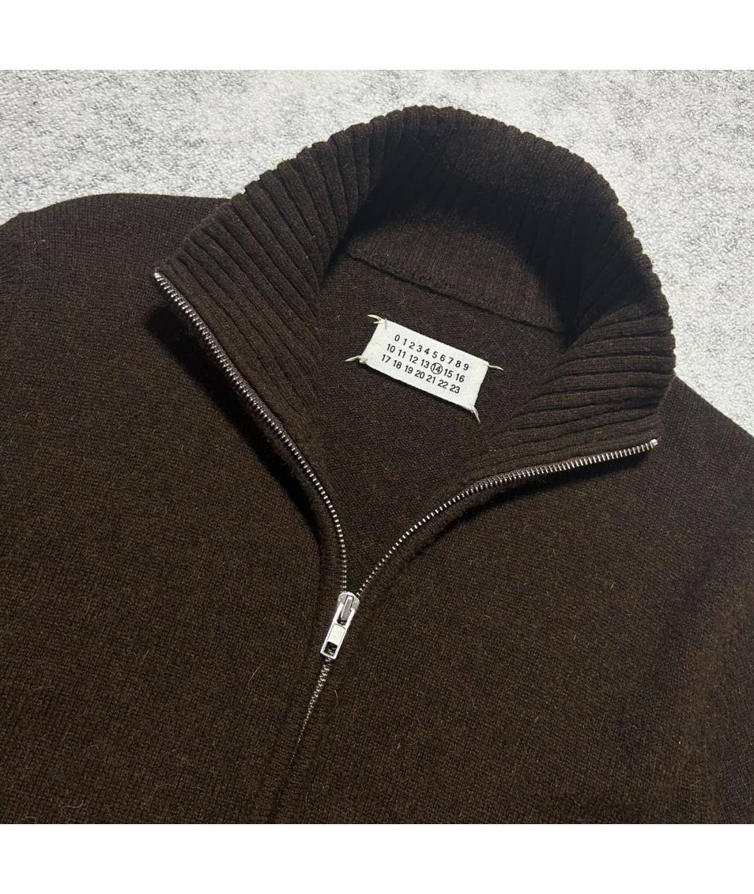 MAISON MARGIELA Коричневый шерстяной джемпер / свитер, фото 3