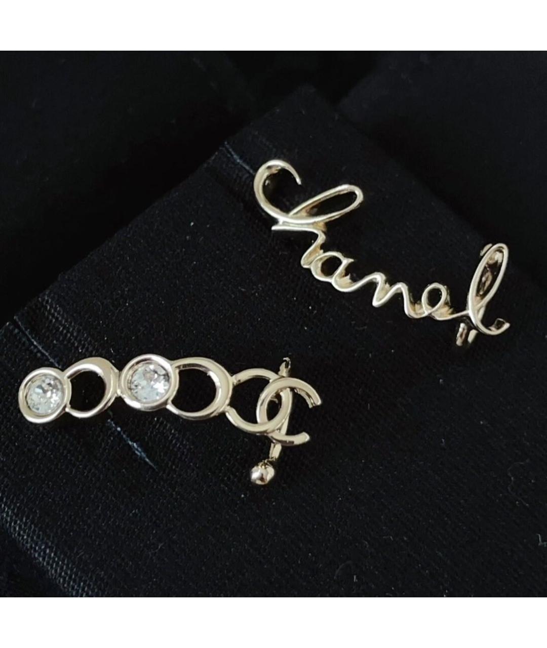 CHANEL Золотые серьги, фото 2