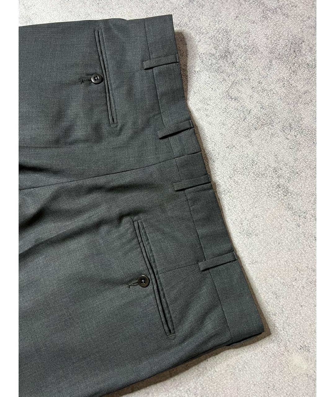 ERMENEGILDO ZEGNA XXX Серые шерстяные классические брюки, фото 5
