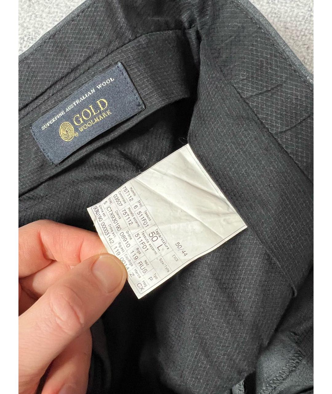 ERMENEGILDO ZEGNA XXX Серые шерстяные классические брюки, фото 8