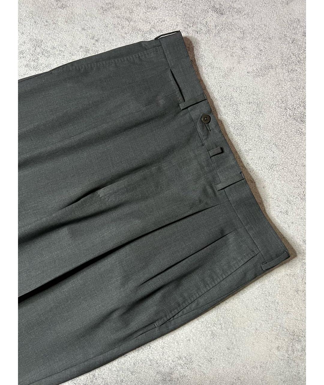 ERMENEGILDO ZEGNA XXX Серые шерстяные классические брюки, фото 2