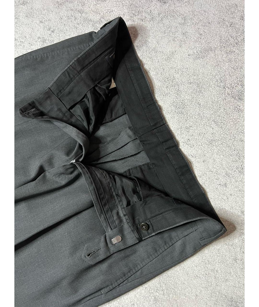 ERMENEGILDO ZEGNA XXX Серые шерстяные классические брюки, фото 4
