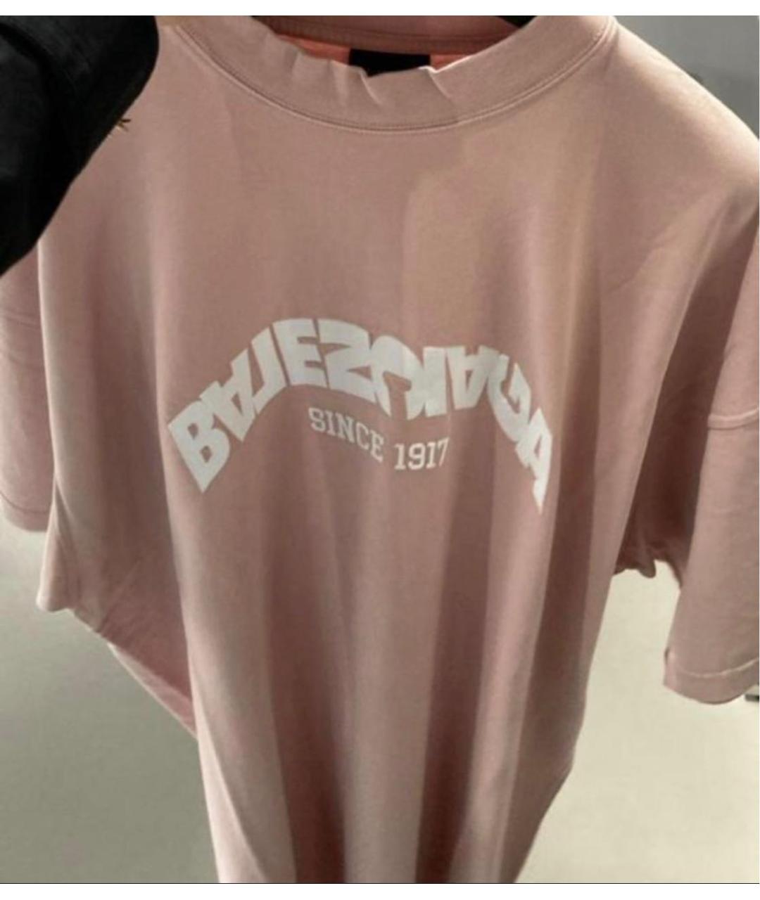BALENCIAGA Розовая футболка, фото 3