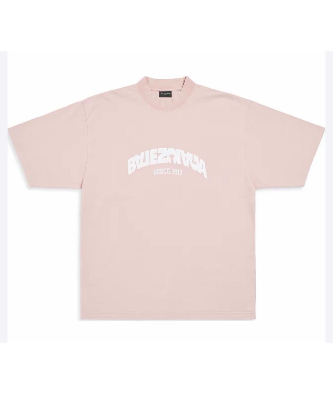 BALENCIAGA Розовая футболка, фото 6