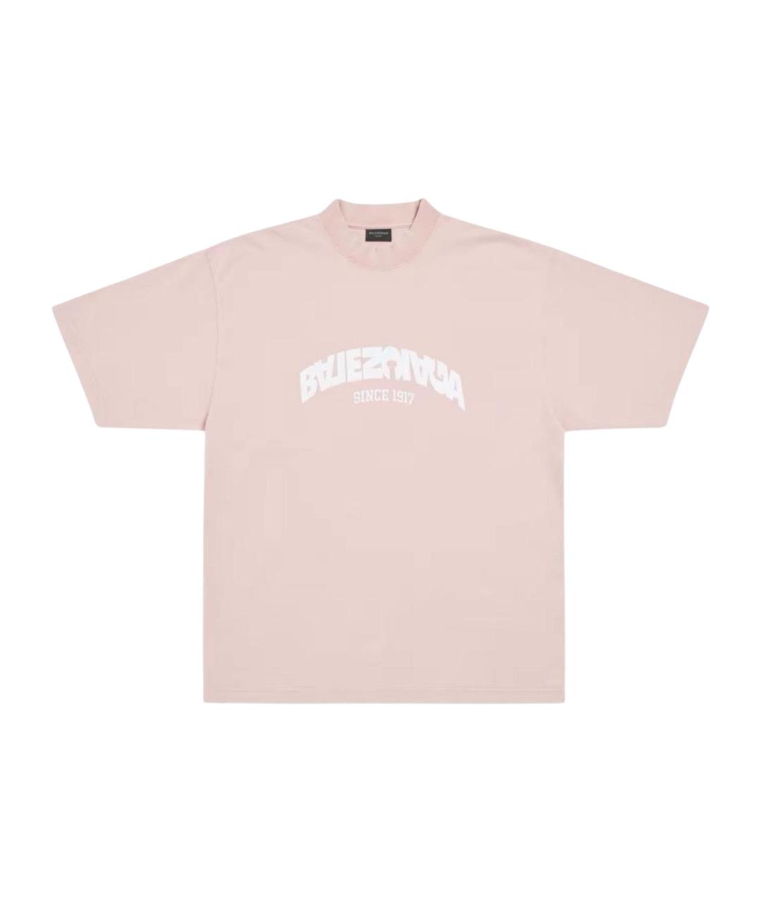 BALENCIAGA Розовая футболка, фото 1