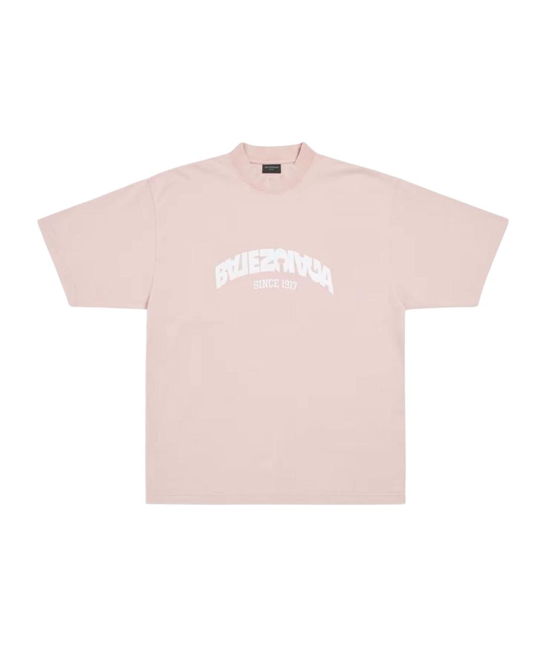 BALENCIAGA Розовая футболка, фото 7