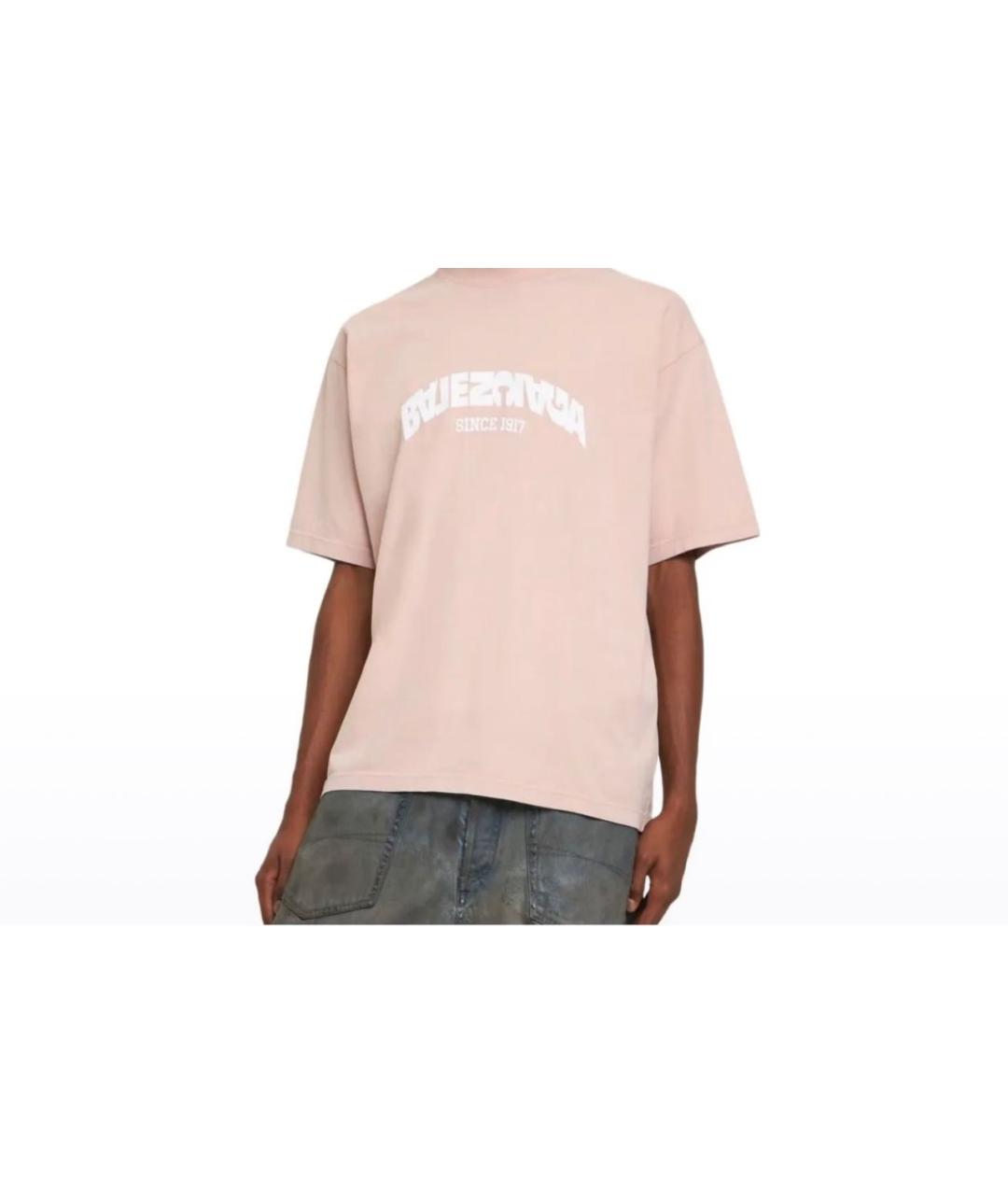 BALENCIAGA Розовая футболка, фото 5