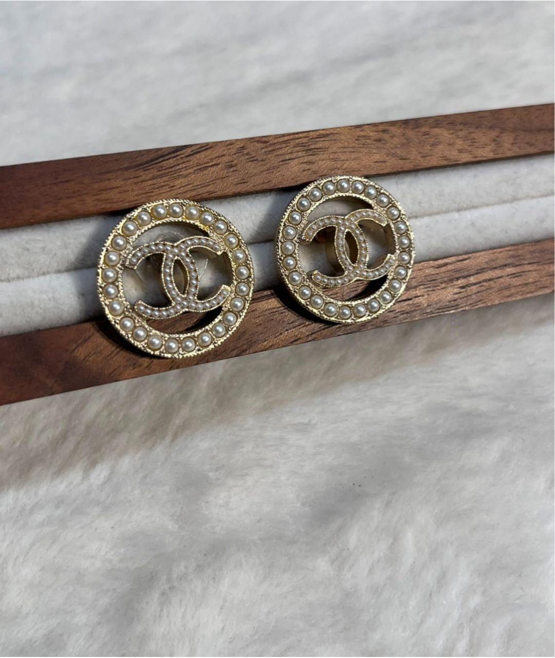 CHANEL Золотые серьги, фото 2