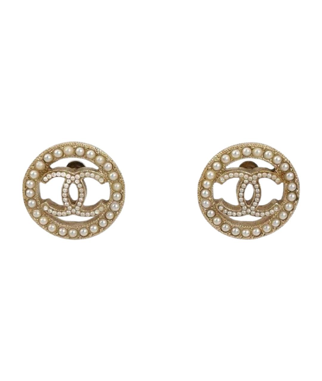 CHANEL Золотые серьги, фото 1