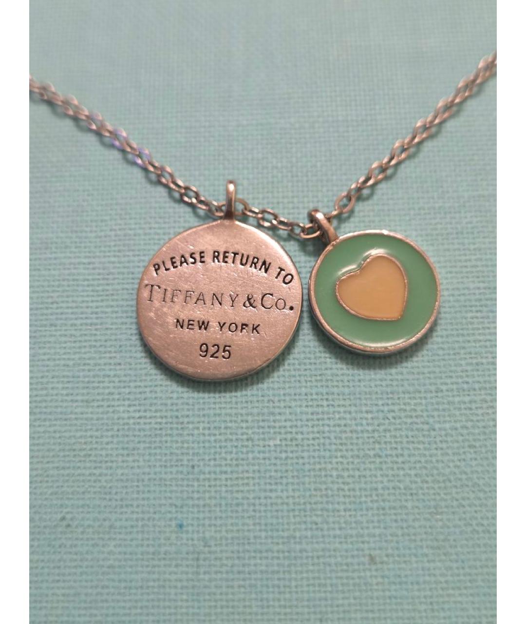 TIFFANY&CO Бирюзовое серебряное колье, фото 6