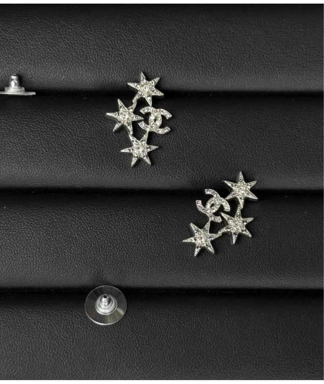 CHANEL Серебряные серьги, фото 3
