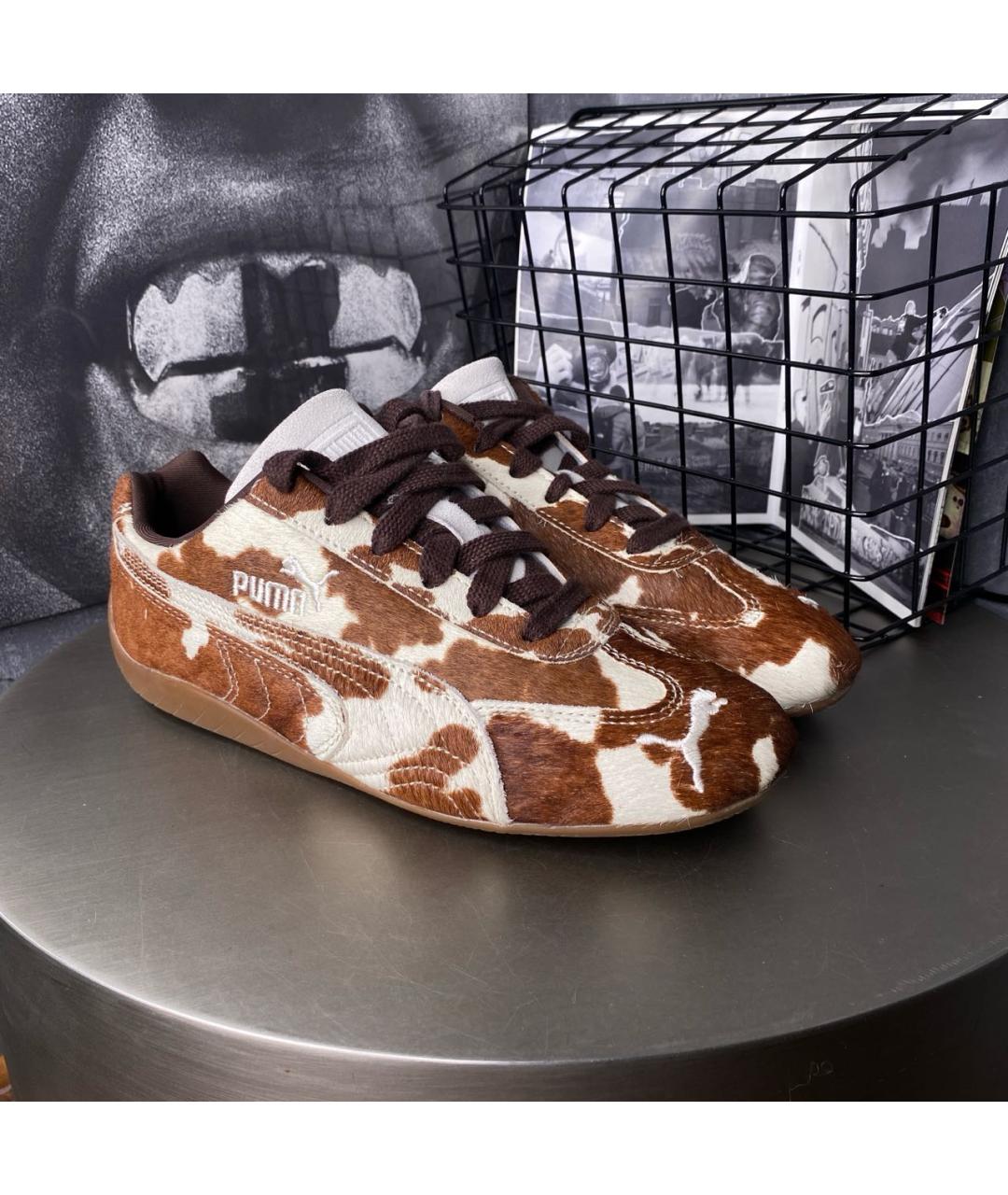 PUMA Коричневые кроссовки из искусственной кожи, фото 2
