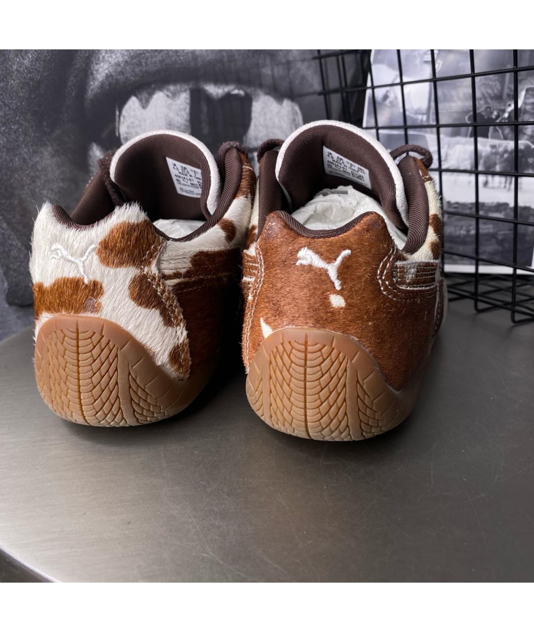 PUMA Коричневые кроссовки из искусственной кожи, фото 3