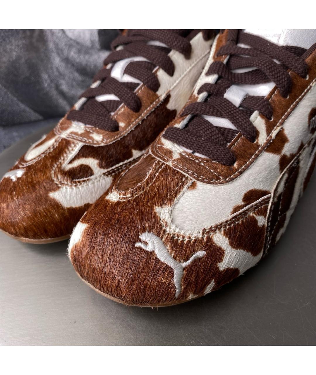 PUMA Коричневые кроссовки из искусственной кожи, фото 4