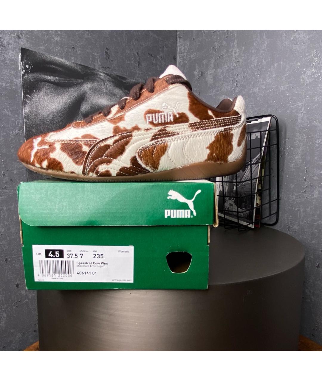 PUMA Коричневые кроссовки из искусственной кожи, фото 6