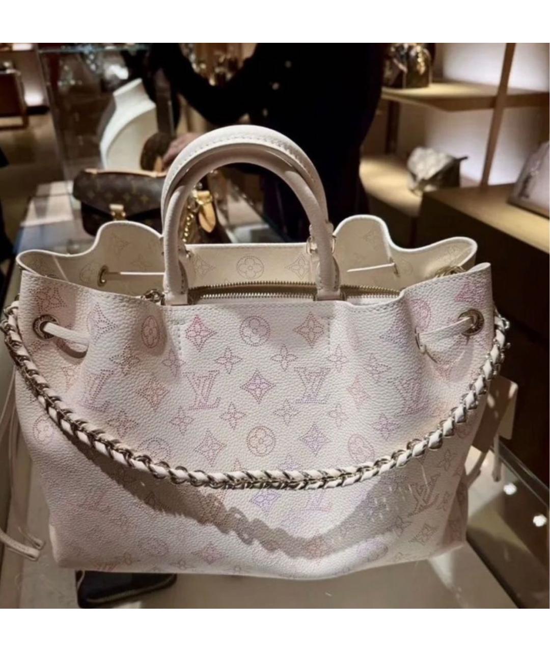LOUIS VUITTON Белая кожаная сумка через плечо, фото 3
